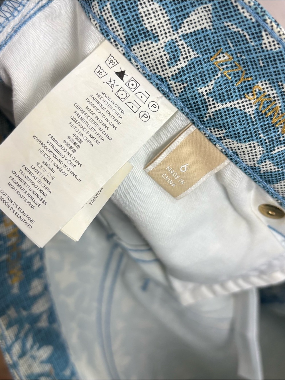 MICHAEL KORS Light Blue Floral High-Rise Jeans - Picture 8 of 9